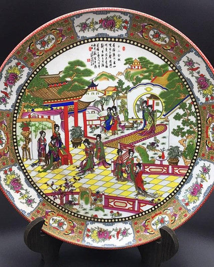 Imperial Elegance: Red Mansions Inspired Chinese Porcelain Dining Set