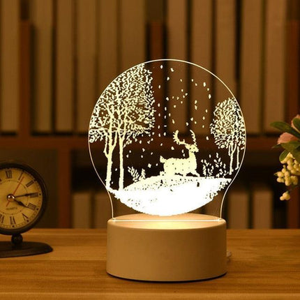 Enchanting 3D Illusion LED Night Light - Illuminate Your Space with Wonder