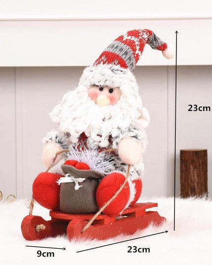 Enchanting Christmas Figurine Collection: Santa, Snowman, and Elk for Festive Home Decor
