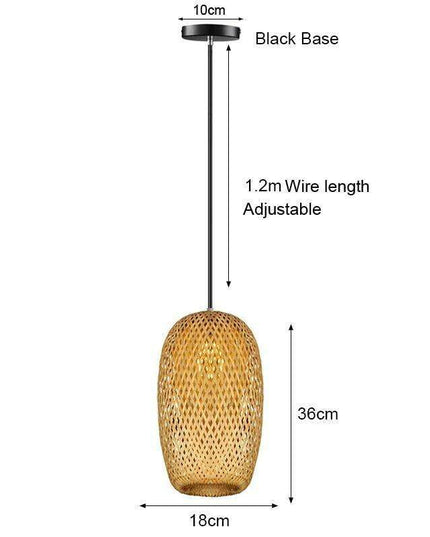 Sustainable Bamboo Chandelier Pendant Light - Stylish Illumination for Dining Areas