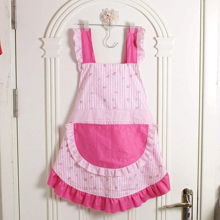 Elegant Korean Lace Cooking Apron for Stylish Chefs