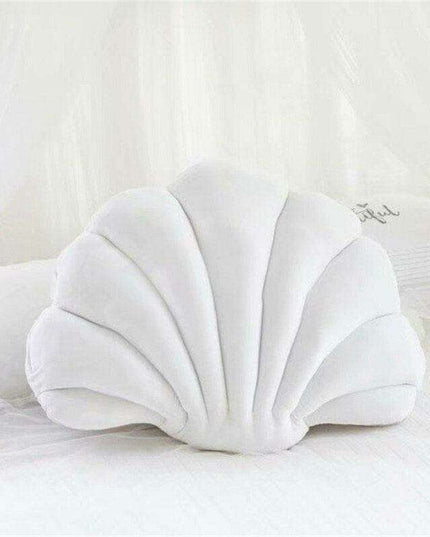 Elegant Velvet Sea Shell Bell Cushion - Luxe Home Decor Accent