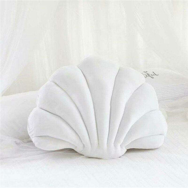 Elegant Velvet Sea Shell Bell Cushion - Luxe Home Decor Accent