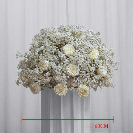 Milky White Silk Baby's Breath Floral Arrangement for Elegant Decor