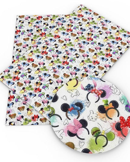 Mickey Mouse Faux Leather Craft Sheets Set - Effortlessly Create Jewelry & Accessories