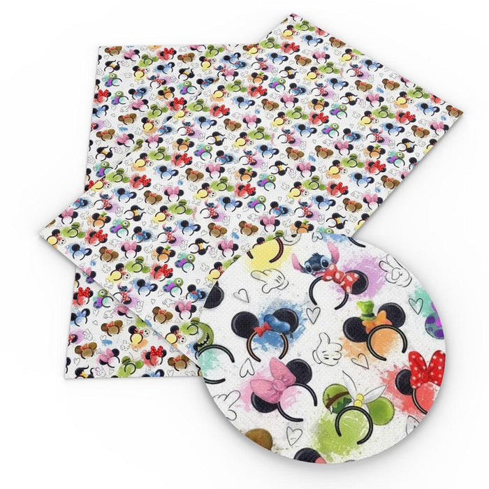 Mickey Mouse Inspired Faux Leather Sheets - Perfect for Crafting Jewelry & Accessories
