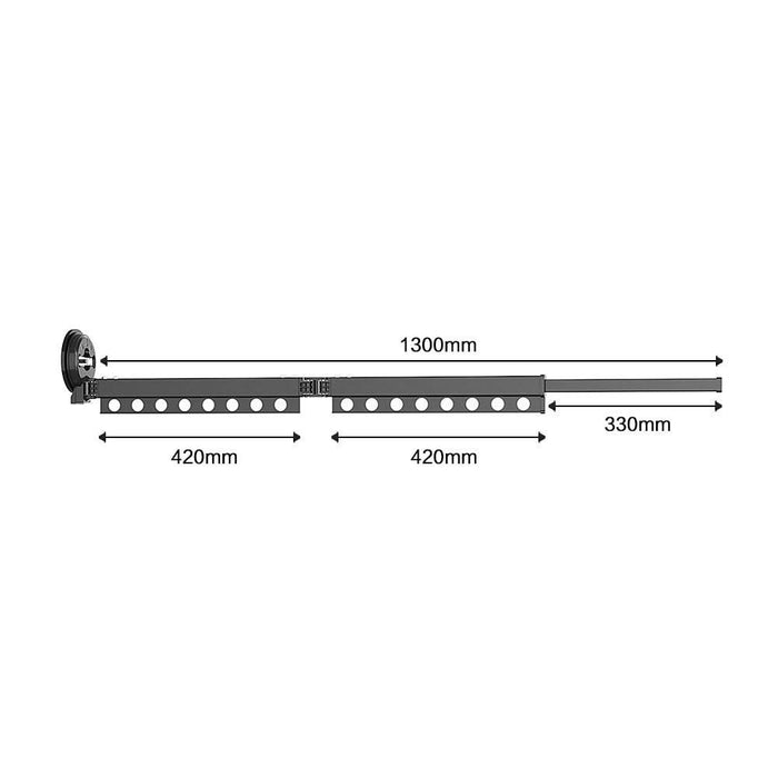 Sleek Aluminum Folding Wardrobe Rack with Elegant Wall Mount and Easy Suction Cup Setup