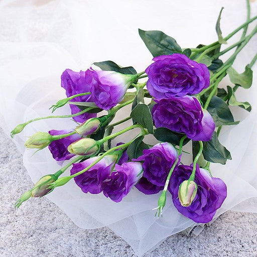 Eustoma Silk Flower Bouquet - 70cm for DIY Events and Home Decor
