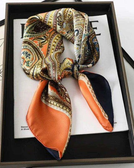 Elegant Leopard Print Silk Scarf - Premium Women's Fashion Accessory