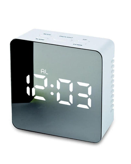 Curved Screen LED Alarm Clock with Temperature Gauge and Custom Snooze Settings - Ideal for Children's Rooms and Contemporary Home Design