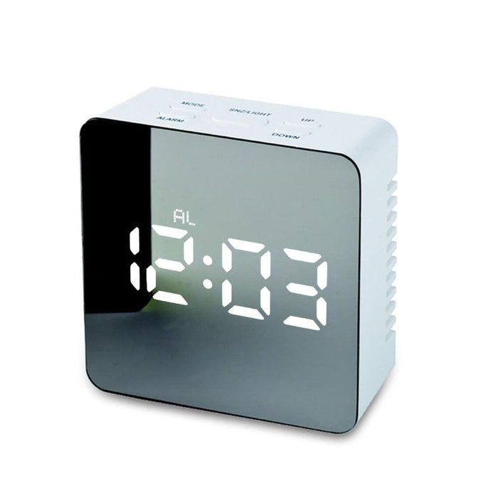 Curved Screen LED Digital Alarm Clock with Temperature and Snooze Function-Home Décor›Decorative Accents›Desk Décor›Clocks›Alarm Clocks-Très Elite-ZYDC1022B-White-China-Très Elite