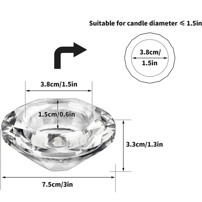 Elegant Crystal Glass Candle Holder: Illuminate Your Space with Sophistication