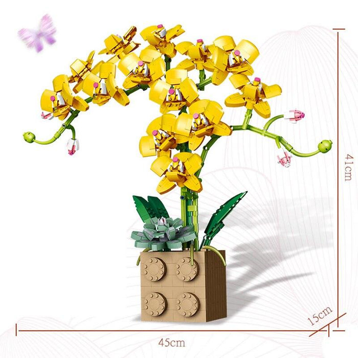 DIY Yellow Orchid Floral Design Kit for Crafting Vibrant Bouquets