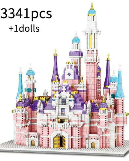 Magical LED Princess Castle Building Blocks Set with Mini House and Dolls for Girls