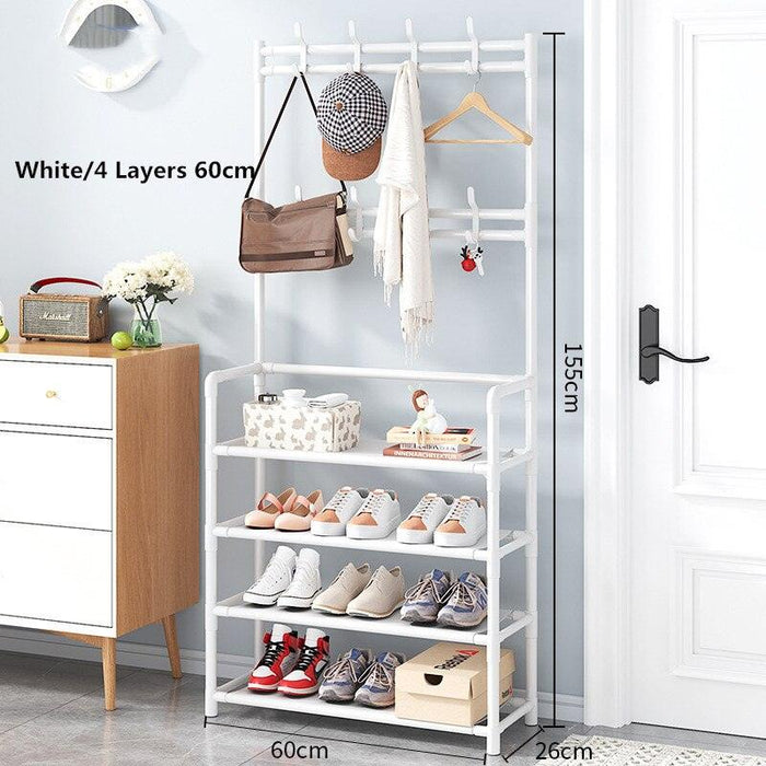 Nordic Elegance Coat Rack Organizer for Shoes, Clothes, and Hats