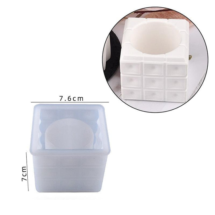 Elegant Round Silicone Mold for Crafting Flower Pot and Candle Jar