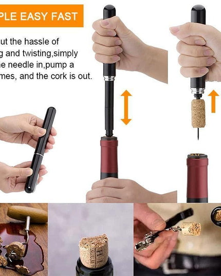 Effortless Elegance: Premium Air Pump Wine Opener Set for Flawless Cork Removal