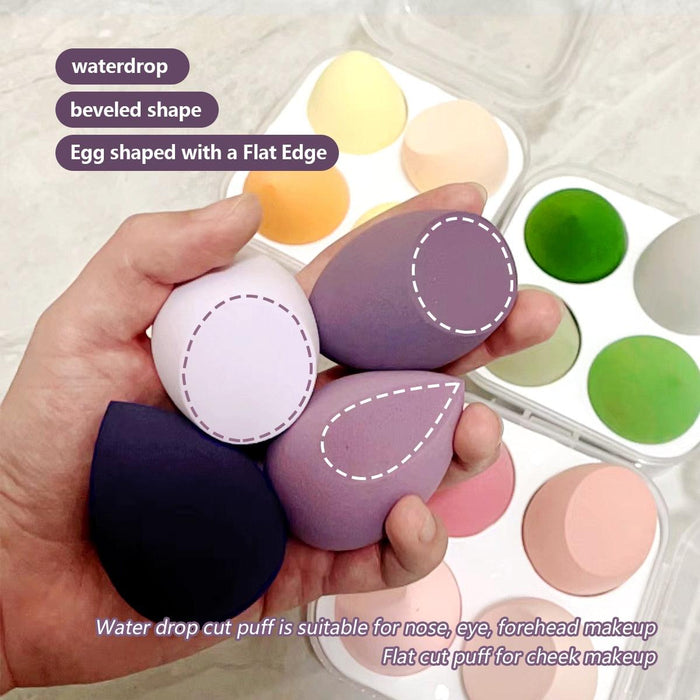 Luxurious Beauty Sponge Set - 4 Versatile Latex-Free Makeup Blenders for Effortless Application