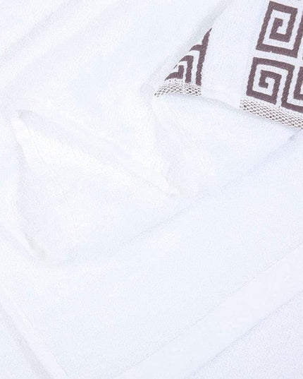Premium White Cotton Bath Towel Set for Adults