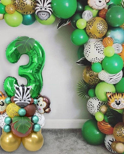 Jungle Safari Adventure Birthday Party Decor Kit - Complete Supplies for Kids’ Wild Celebration