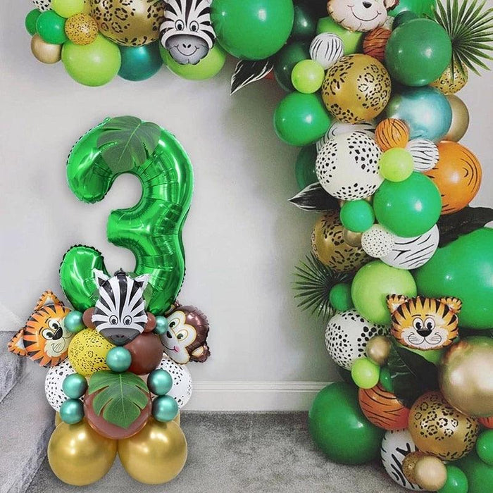 Jungle Safari Adventure Birthday Party Decor Kit - Complete Supplies for Kids’ Wild Celebration