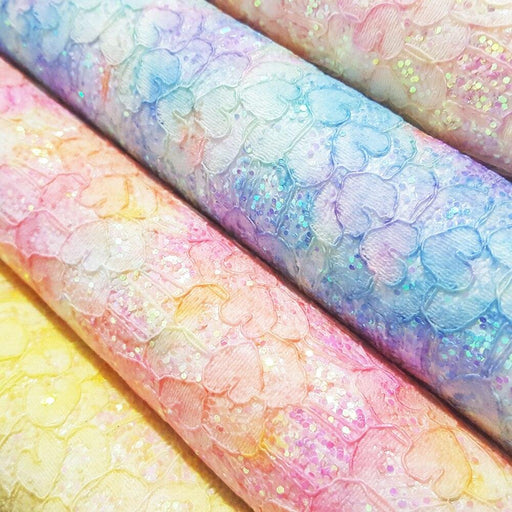 Chunky Glitter Faux Leather Fabric Roll for DIY Craft Projects