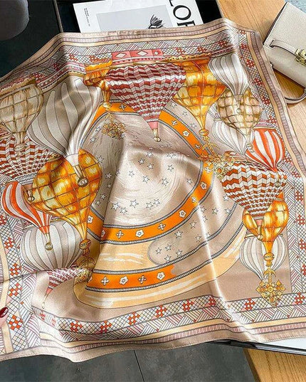 Exquisite Silk Square Scarf - A Touch of Timeless Sophistication for Women