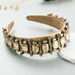 Opulent Botanica Baroque Crystal-Embellished Headband with Floral Glass Accents