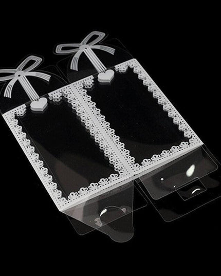 Chic Transparent Lace Design PVC Gift Boxes - Set of 10 for Elegant Gift Presentation
