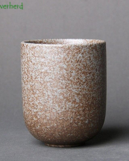 Elegant Artisan Japanese Large Ceramic Tea Cup with Unique Glaze Finish