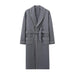 Winter's Finest Cotton Shawl Collar Bathrobe for Men - Grey Sophistication