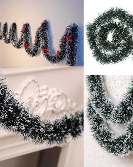Twinkling PVC Holiday Garland - Enchanting Christmas Decoration