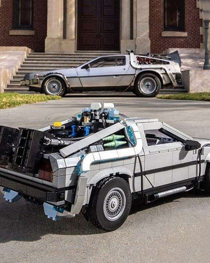 Deluxe Back to the Future Time Machine Building Block Set - Limited Edition for Ages 12+