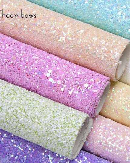 Iridescent Rainbow Glitter Vinyl Crafting Roll - Creative Shimmer Kit