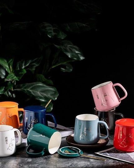Elegant Golden Totoro Ceramic Mug Collection - 400ml Capacity