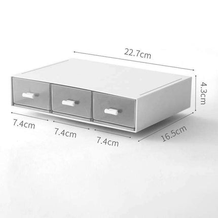 Sleek Stackable White Plastic Desk Organizer for Ultimate Workspace Efficiency