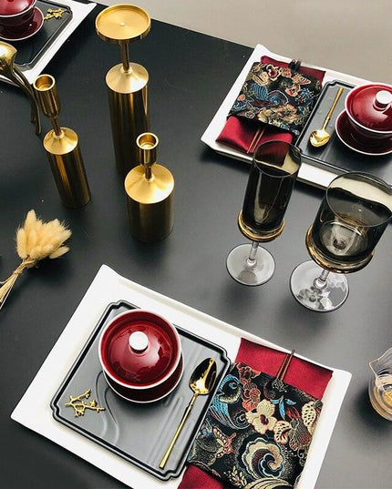 Luxury Botanical Porcelain Dining Set for Elegant Occasions