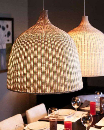 Sustainable Bamboo Chandelier Pendant Light - Stylish Illumination for Dining Areas