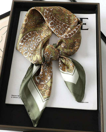 Elegant Leopard Print Silk Scarf - Premium Women's Fashion Accessory