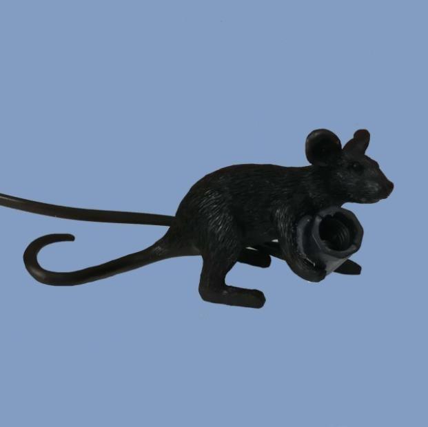 Artisan Crafted Nordic LED Resin Mouse Lamp - Whimsical Glow