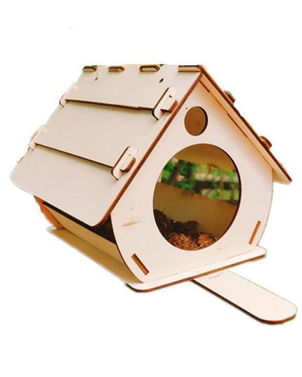 Wooden Hummingbird Feeder House Kit: Build Your Own Outdoor Bird Oasis