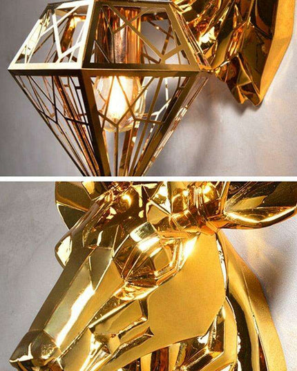 Elegant LED Deer Head Wall Sconce in Gold/Silver - Transform Your Home Ambiance