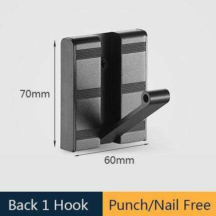 Modern Electroplated Aluminum Wall Hook Set - Elegant Storage Solution