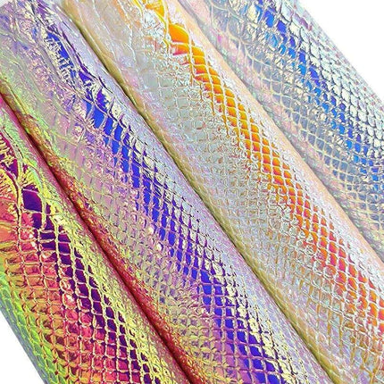 Neon Iridescent Snakeskin Leather Craft Roll - Your Ultimate DIY Game Changer