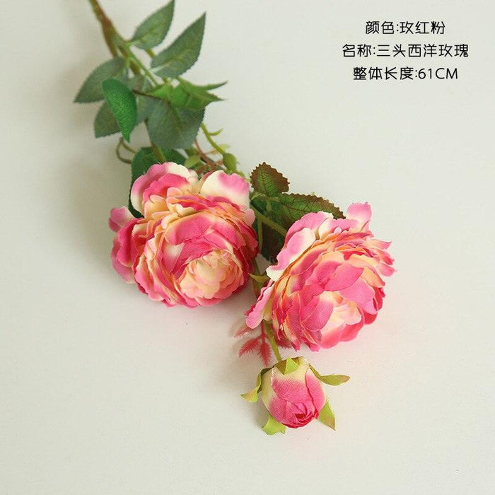Chic 61CM Faux Peony Stem - Effortless and Timeless Floral Accent for Any Space