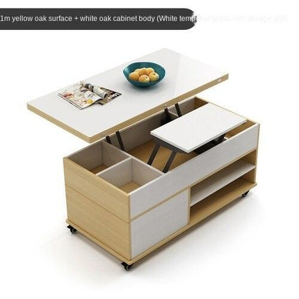 Convertible Lift-Top Coffee Table: Versatile Dining & Living Space Solution