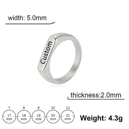 Eternal Connection Customizable Stainless Steel Couple Rings - A Celebration of Infinite Love