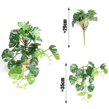 Realistic Green Turtle Leaf Faux Plant for Home and Garden Decoration