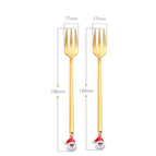 gold santa fork