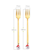 gold santa fork